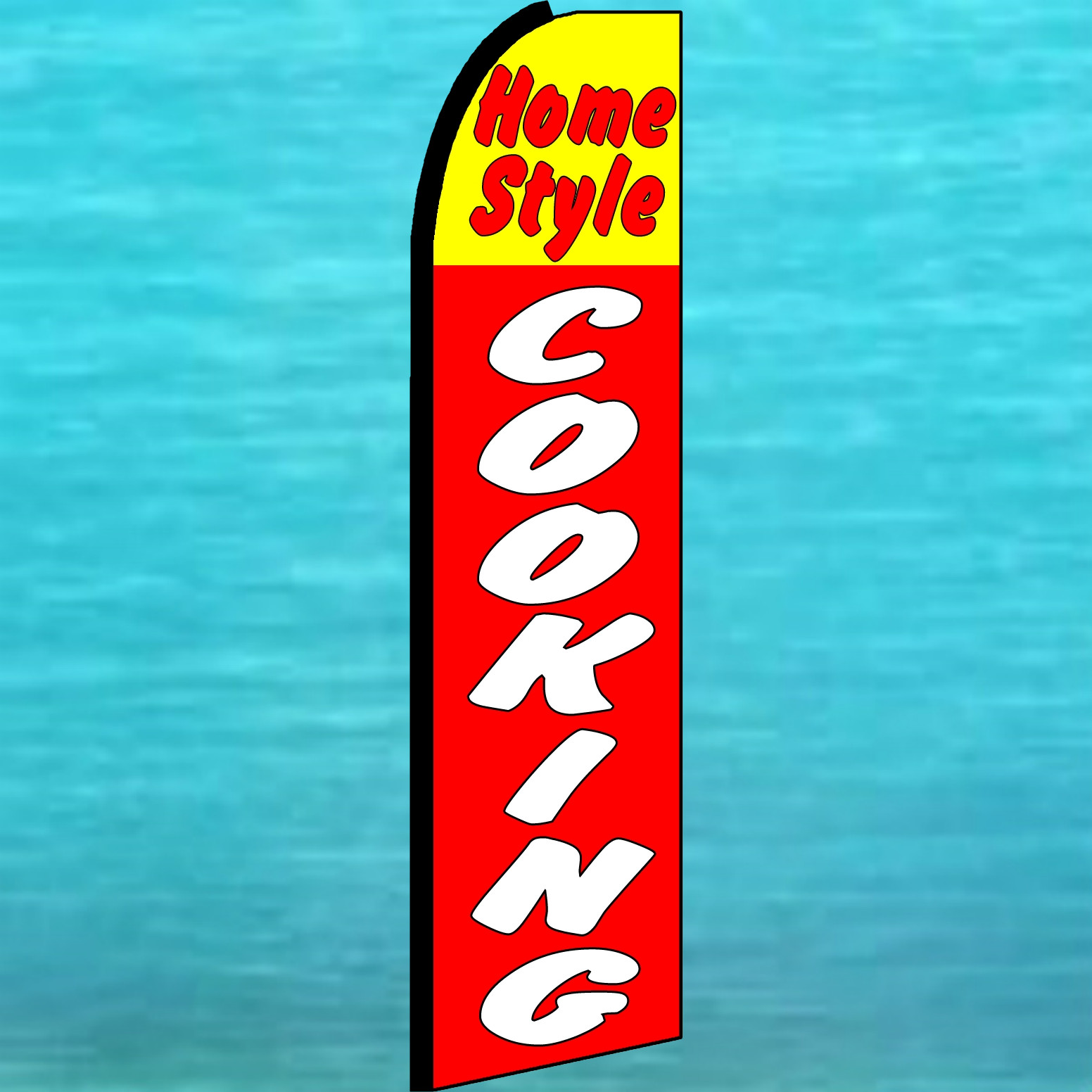 HOME STYLE COOKING FLUTTER FLAG Tall Restaurant Feather Swooper Banner Sign