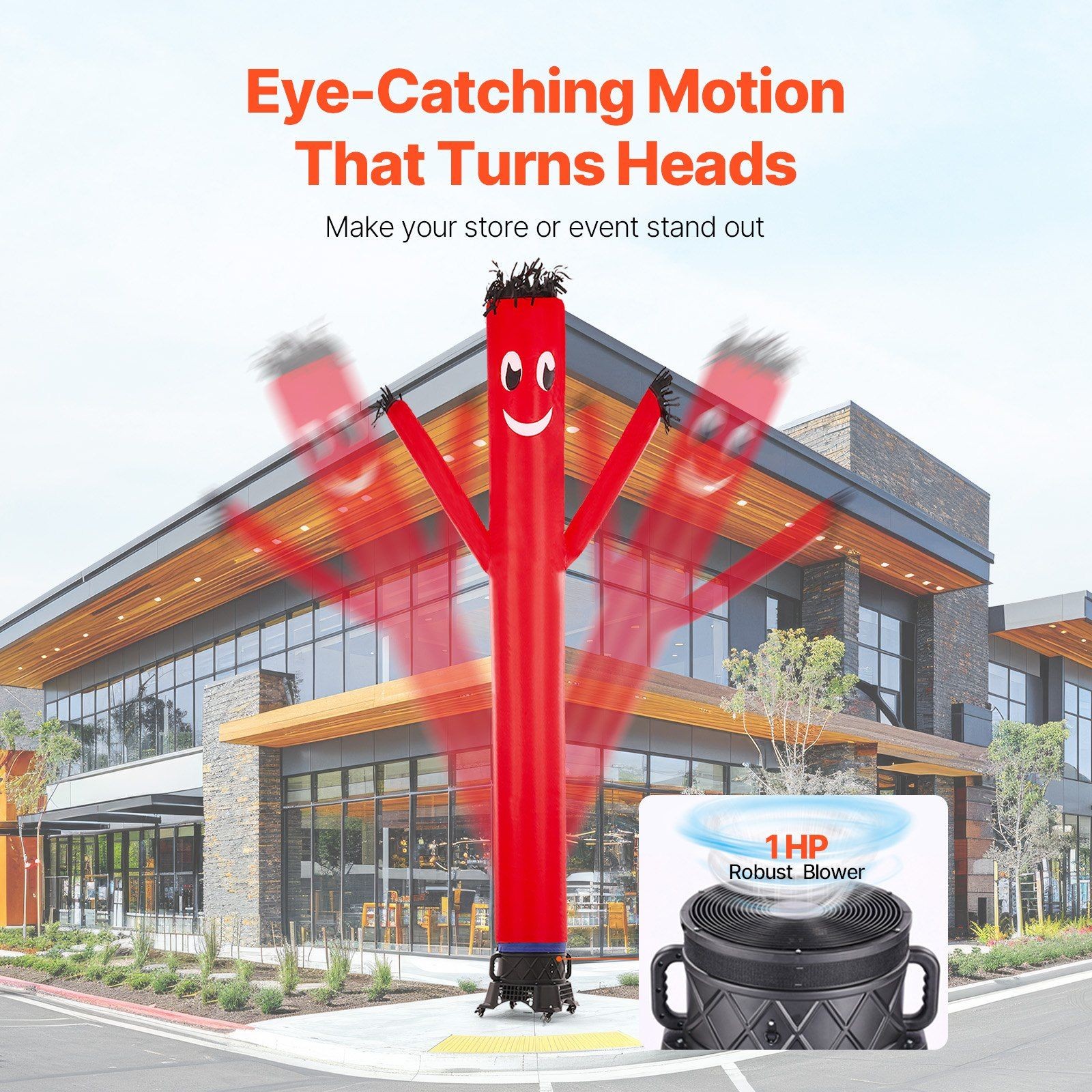20ft Motion Inflatable Figure 1HP Robust Blower Dual Handles