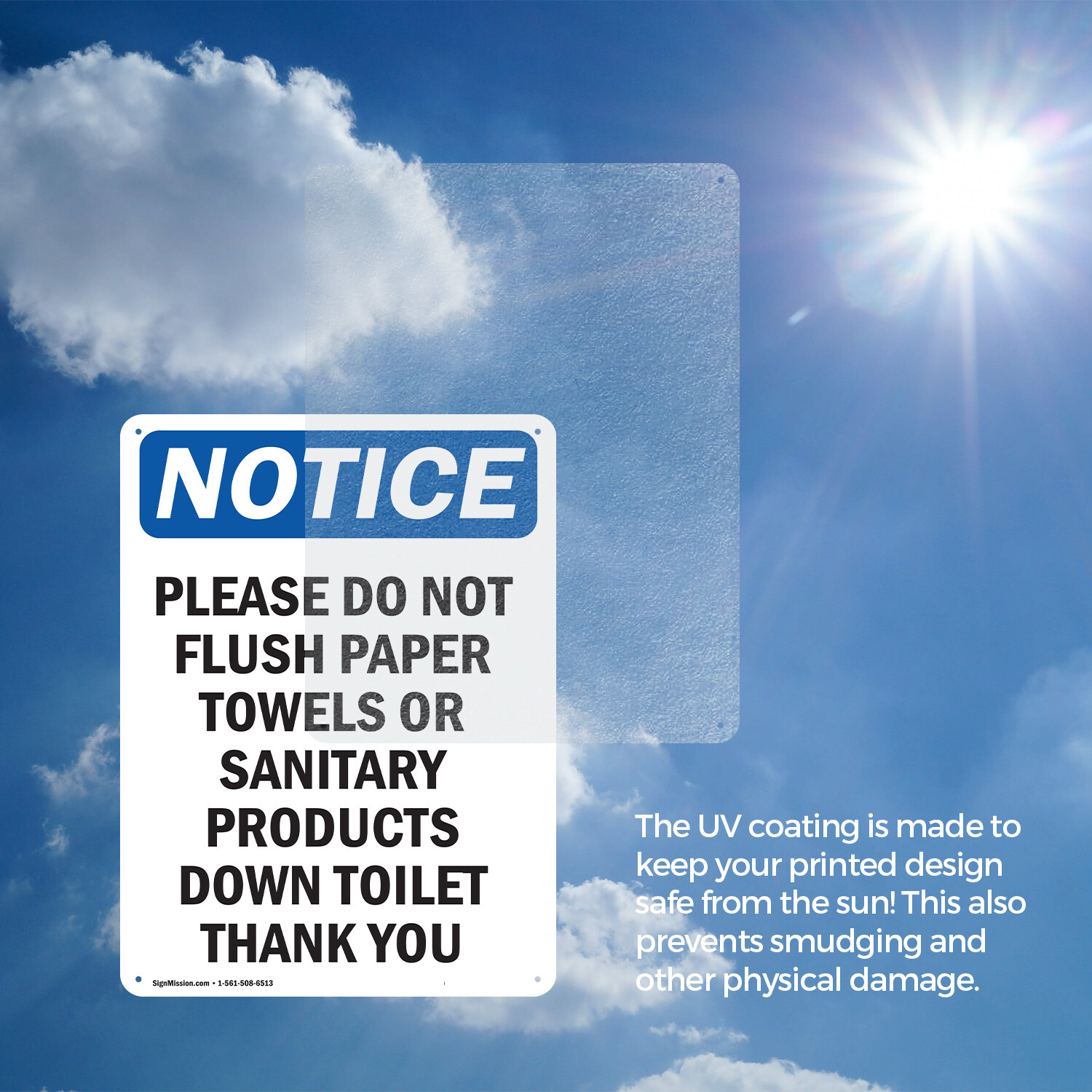 (2 Pack) Please Do Not Flush Paper Towels OSHA Notice Sign Decal Metal Plastic