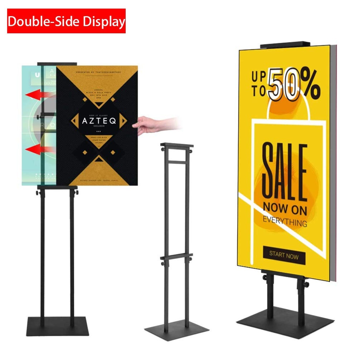 GUOHONG Poster Stand for Display Pedestal Sign Stand,Adjustable Floor Standin…