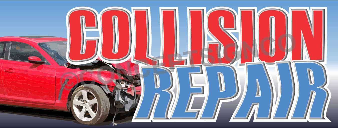 2’X5′ COLLISION REPAIR BANNER Outdoor Indoor Sign Car Auto Body Shop Service