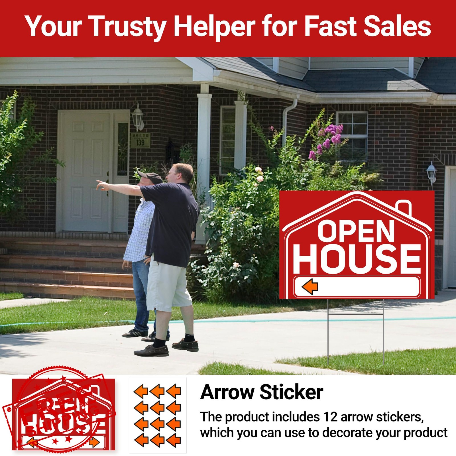 ComboJoy Open House Signs 2x 24″, 4x 17″