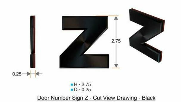 1 PCS – Apartment Number Sign/Mailbox Number Sign,Letter Z (Black,3D…ref0420
