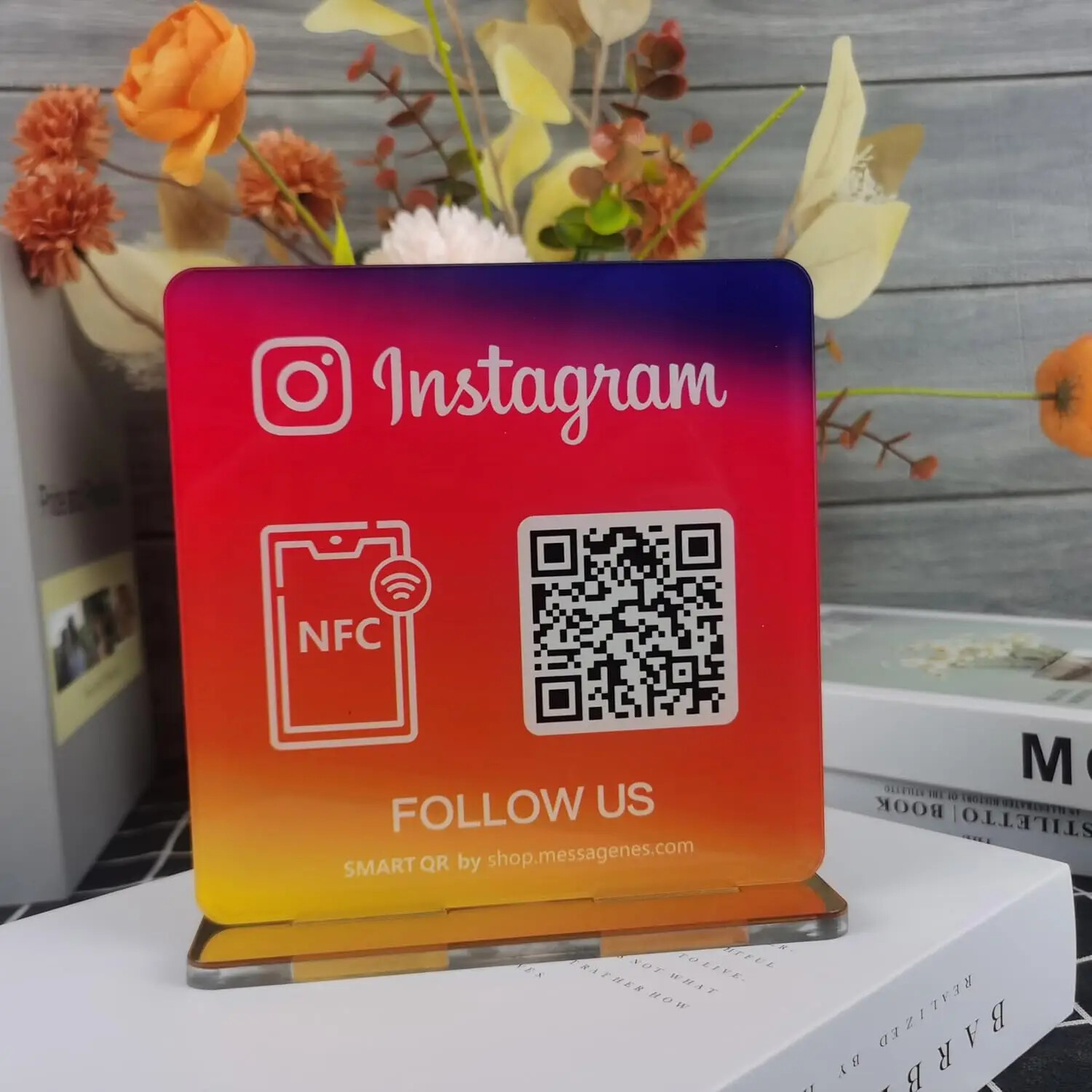 Custom Review Us on Google QR Code Sign Google Review Sign with NFC