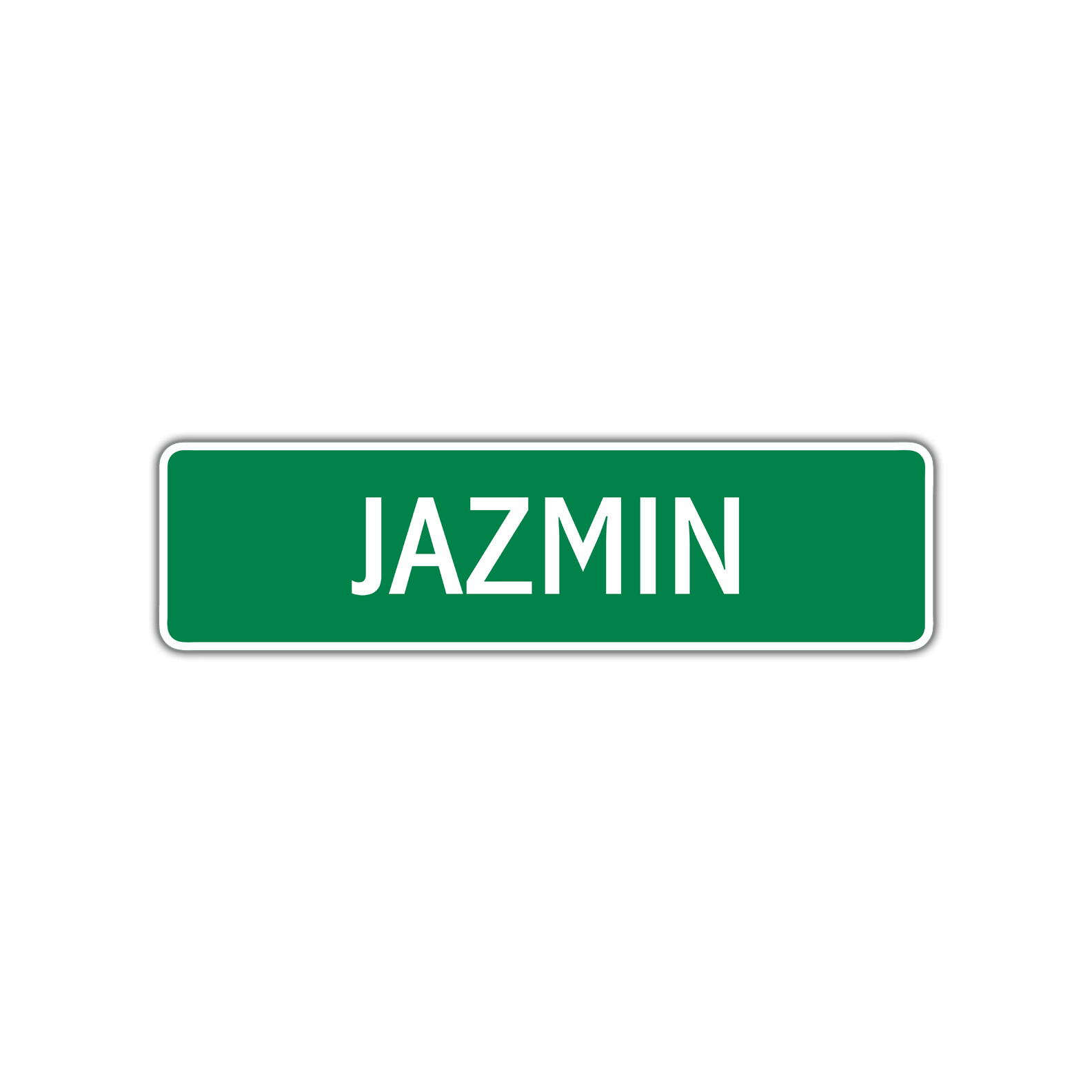 Jazmin Girls Name Letter Printed Label Art Decor Novelty Aluminum Metal Sign