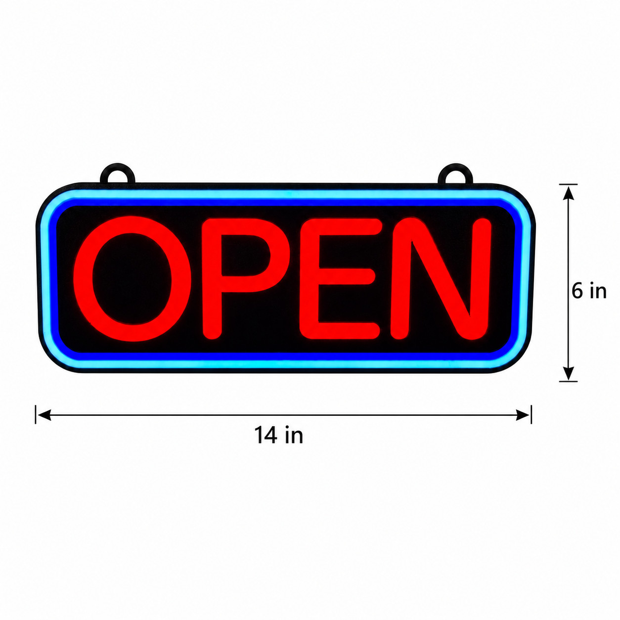3D Printed RGB LED OPEN Sign with Remote Control, 14 x 6 Inch Lighted Open Sign
