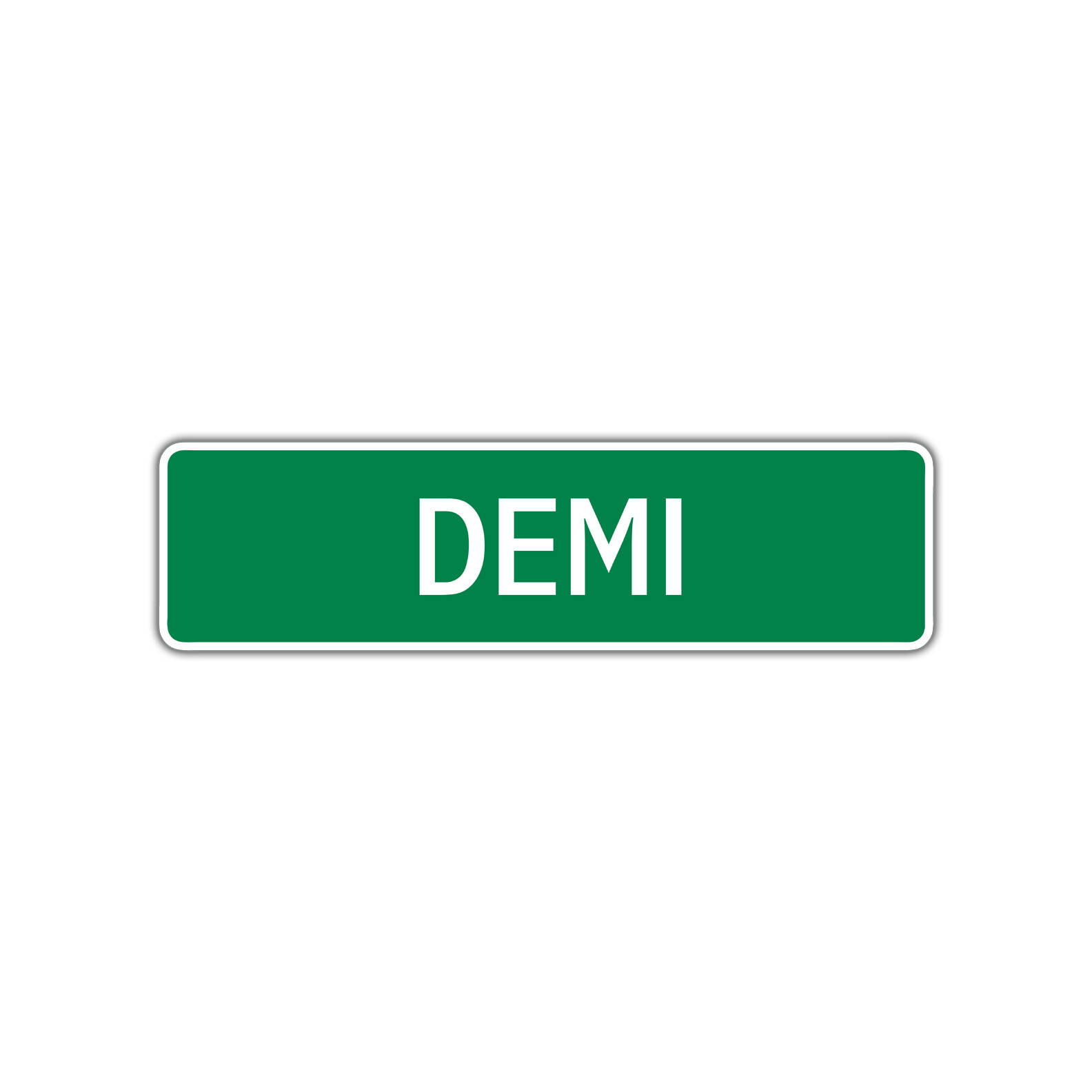 Demi Girls Name Letter Printed Label Wall Art Decor Novelty Aluminum Metal Sign