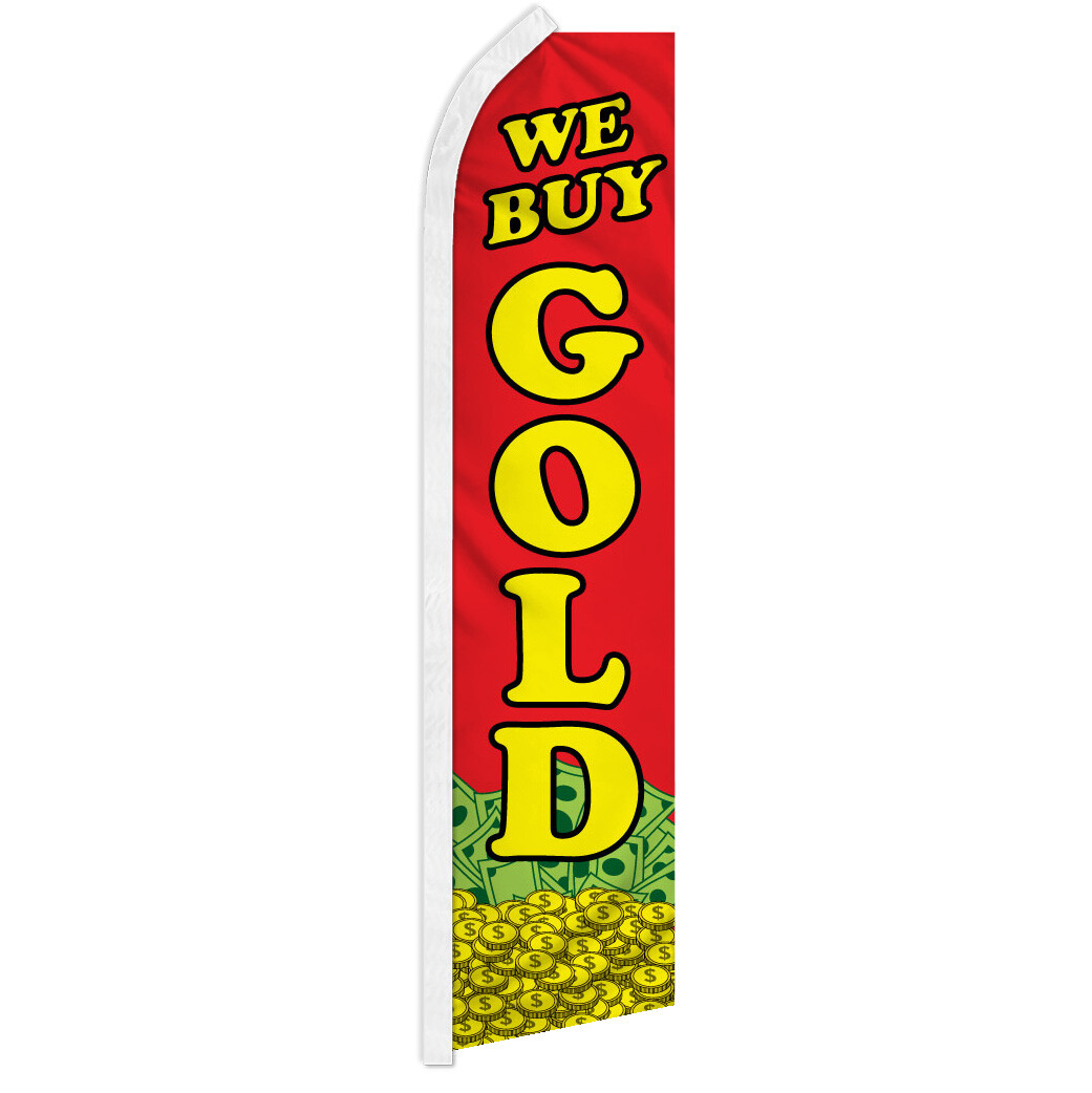 We Buy Gold Swooper Flutter Advertising Feather Flag Pawn Shop Se Compra Oror