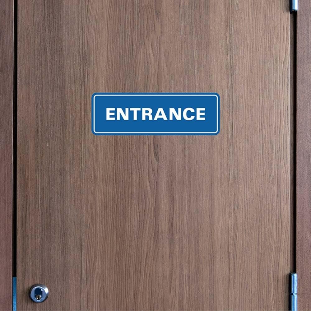 Standard Entrance Sign Large Blue Wall Door Plaque Business Office Decor