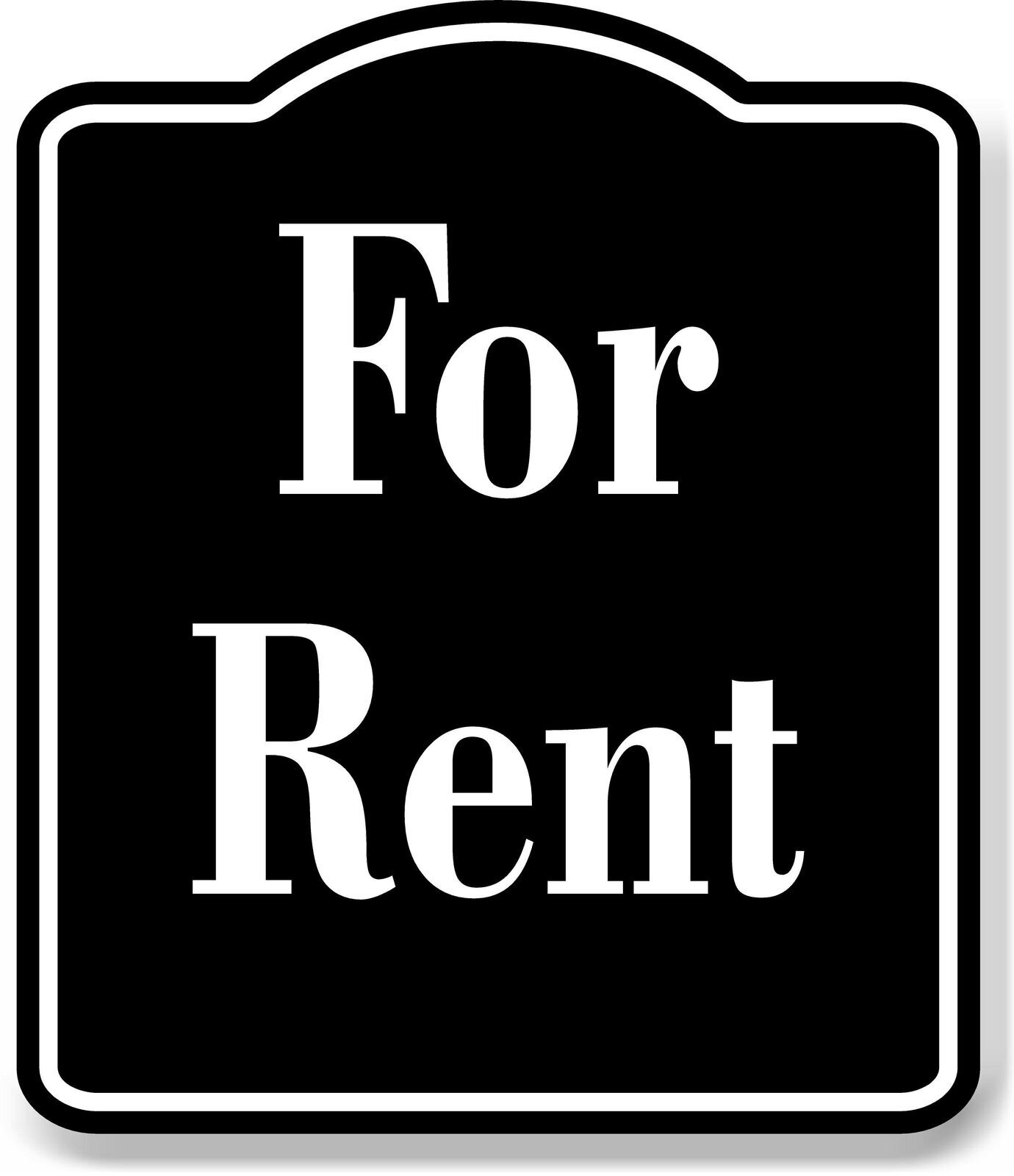 For Rent Elegant BLACK Aluminum Composite Sign