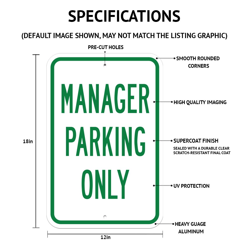 Members Parking Only Heavy Gauge Aluminum Parking Sign Rust Proof