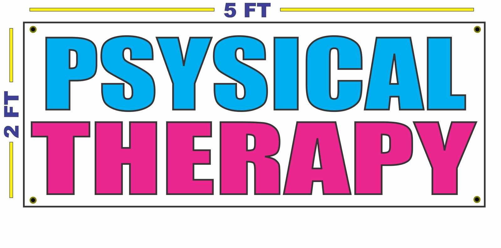 PHYSICAL THERAPY Banner Sign for Massage Workplace Occupational