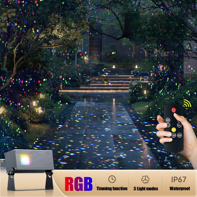 10W-30W Laser Light Waterproof RGB Firefly Laser Projector Garden Party Decor
