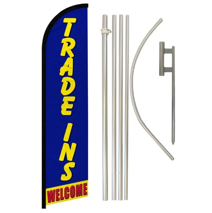 Quality Used Car Dealership Variations Windless Advertising Banner Flag Pole Kit