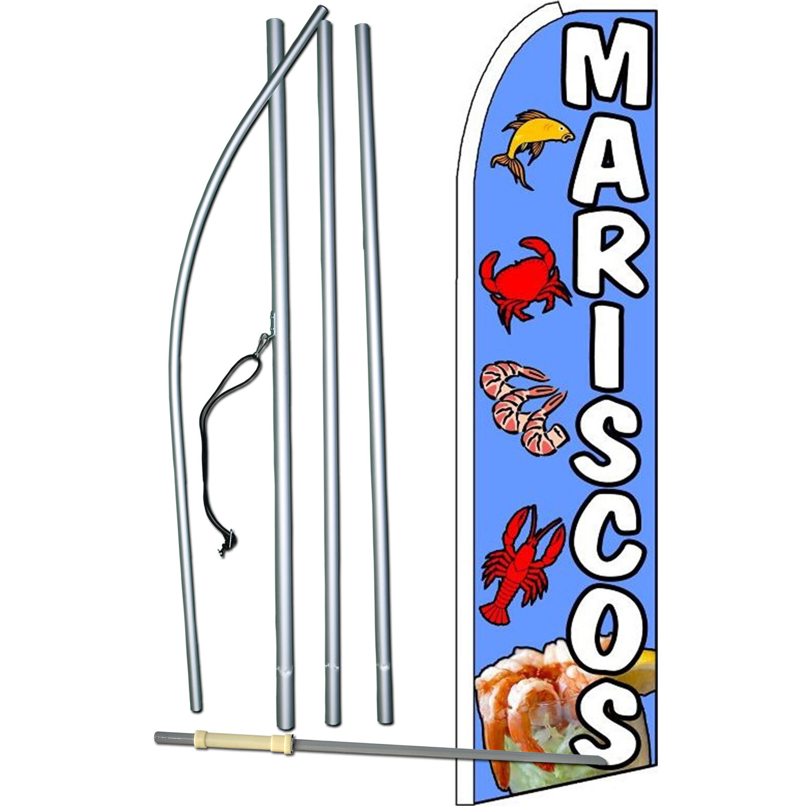Mariscos Complete Swooper Flag Bundle