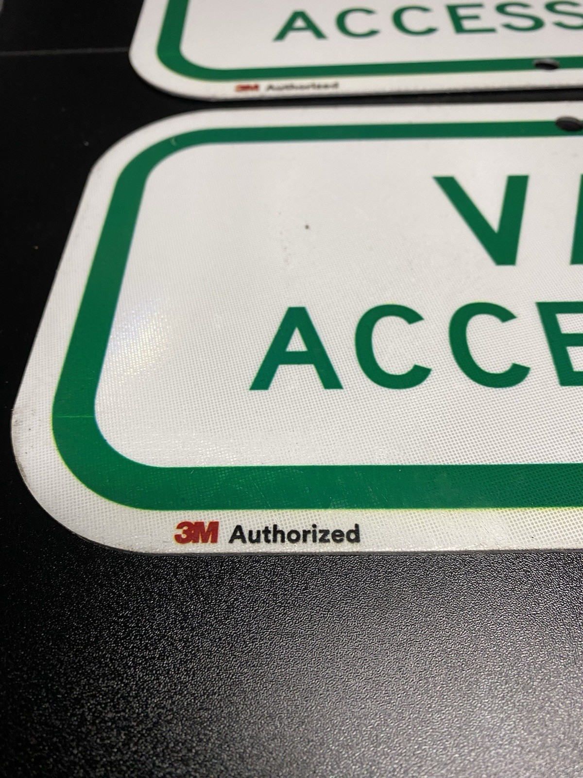 2- Smart Sign ADA Handicapped Sign: VAN ACCESSIBLE 3m Reflective Aluminum 6”x12”
