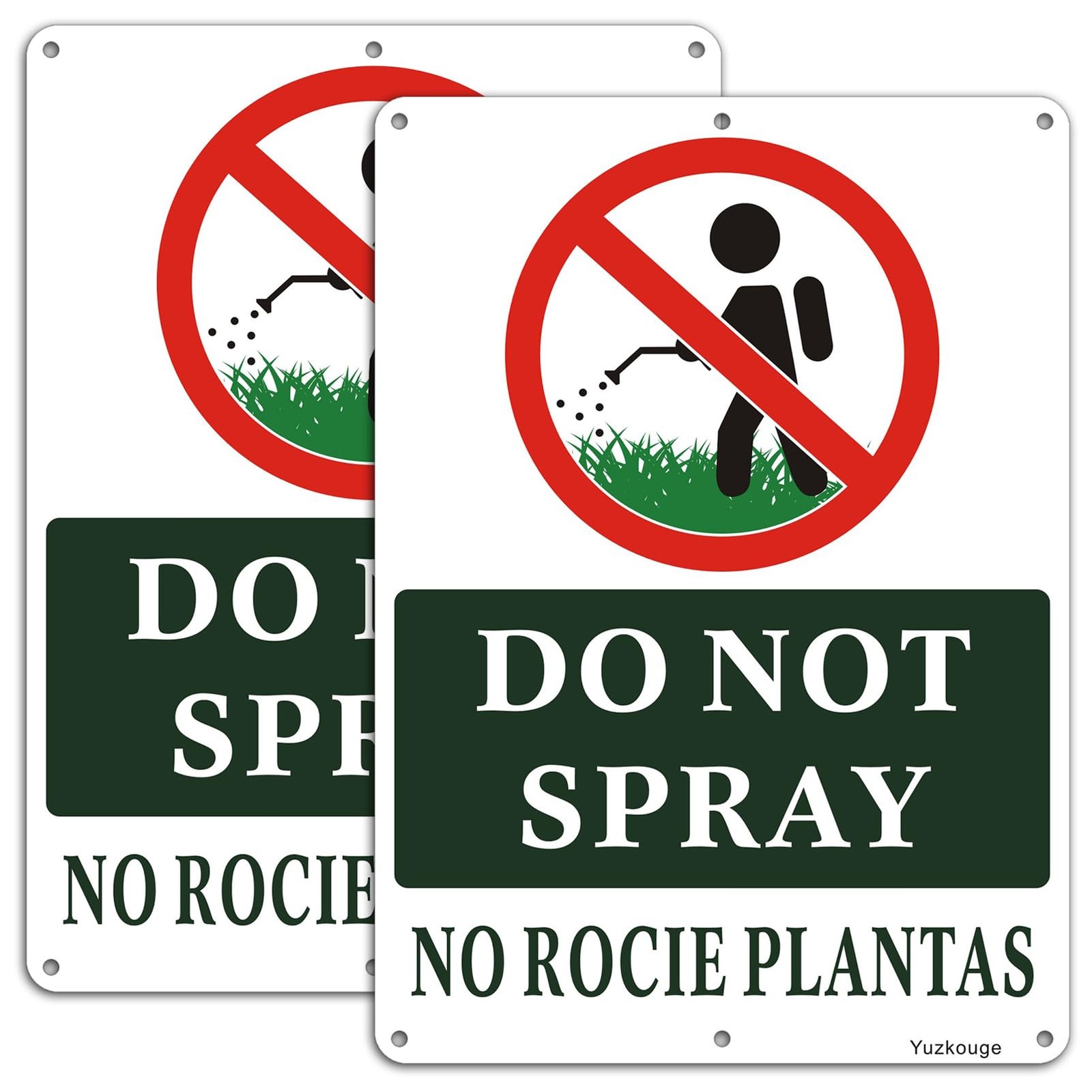 Do Not Spray Sign Rust Free Aluminum Weatherproof 10×7 Inch 2 PCS