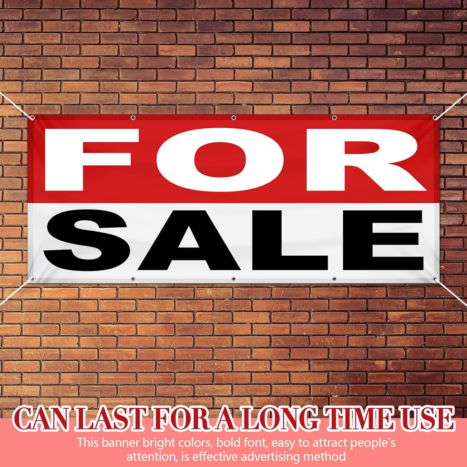 3X8 Ft for Sale Fabric Store Sale Sign Reusable Large Advertising Banner with Me