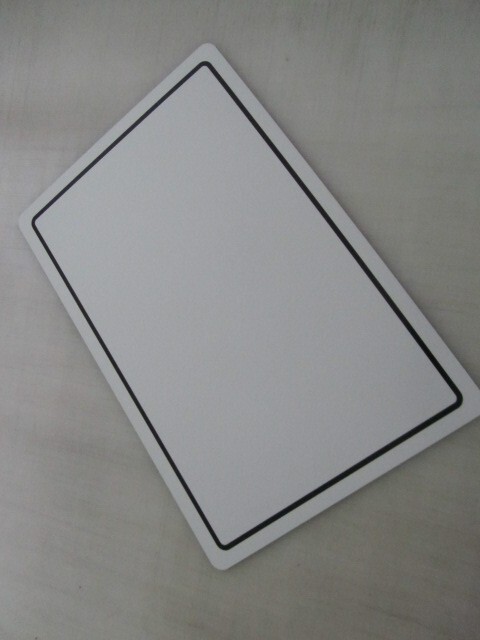 18″x12″ White with Black Outline Aluminum Metal Sign Blank