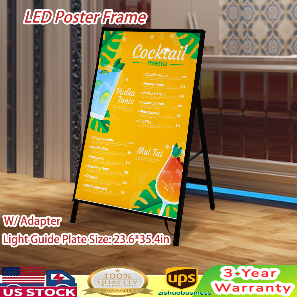 LED Backlit Light Box Movie Poster Art Picture Display Frame Advertising Board
