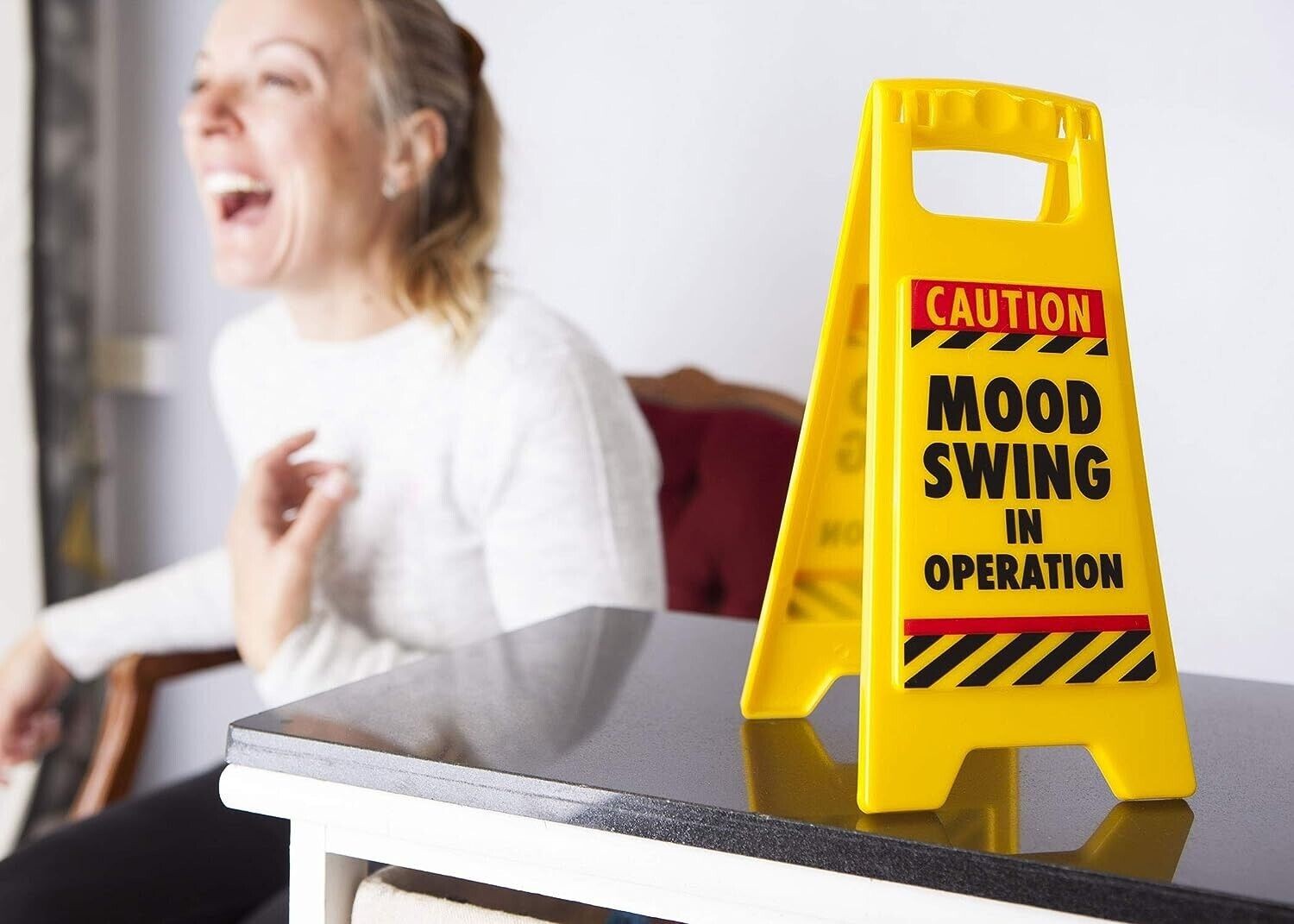 Mood Swing In Operation Desk Caution Sign Office Gift Accessory – Hilarious GaG