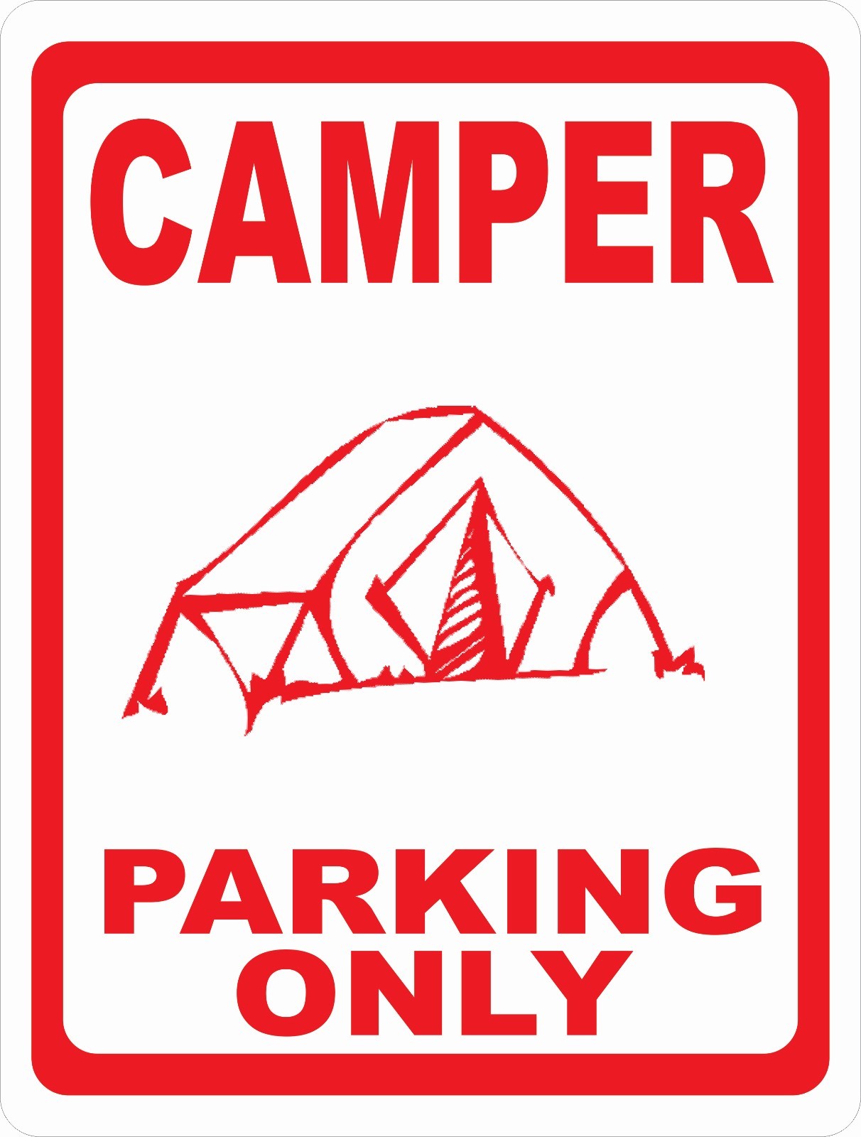Camper Parking Only Sign. Size Options. Campers Campgrounds Camping Campground