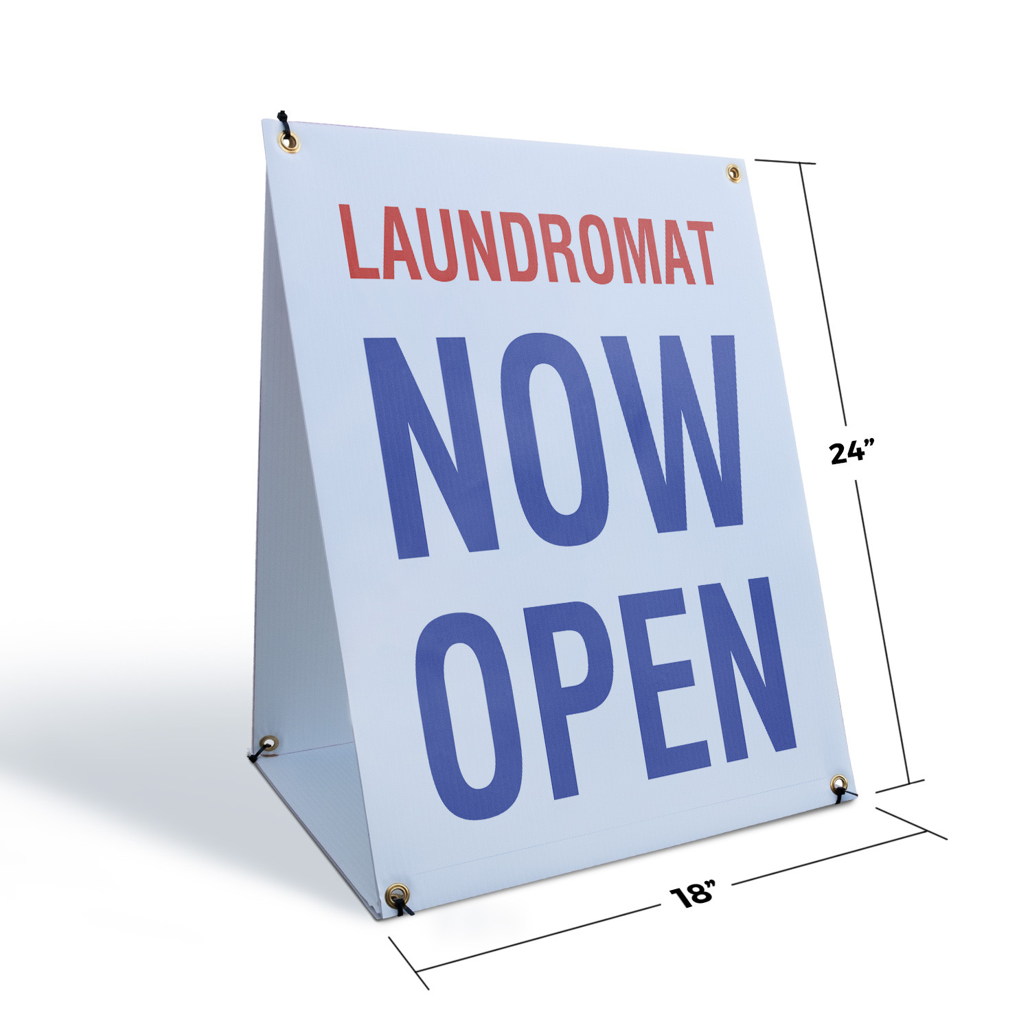 Laundromat Now Open A-Frame Sidewalk Sign Grand Opening Laundry Service Ready