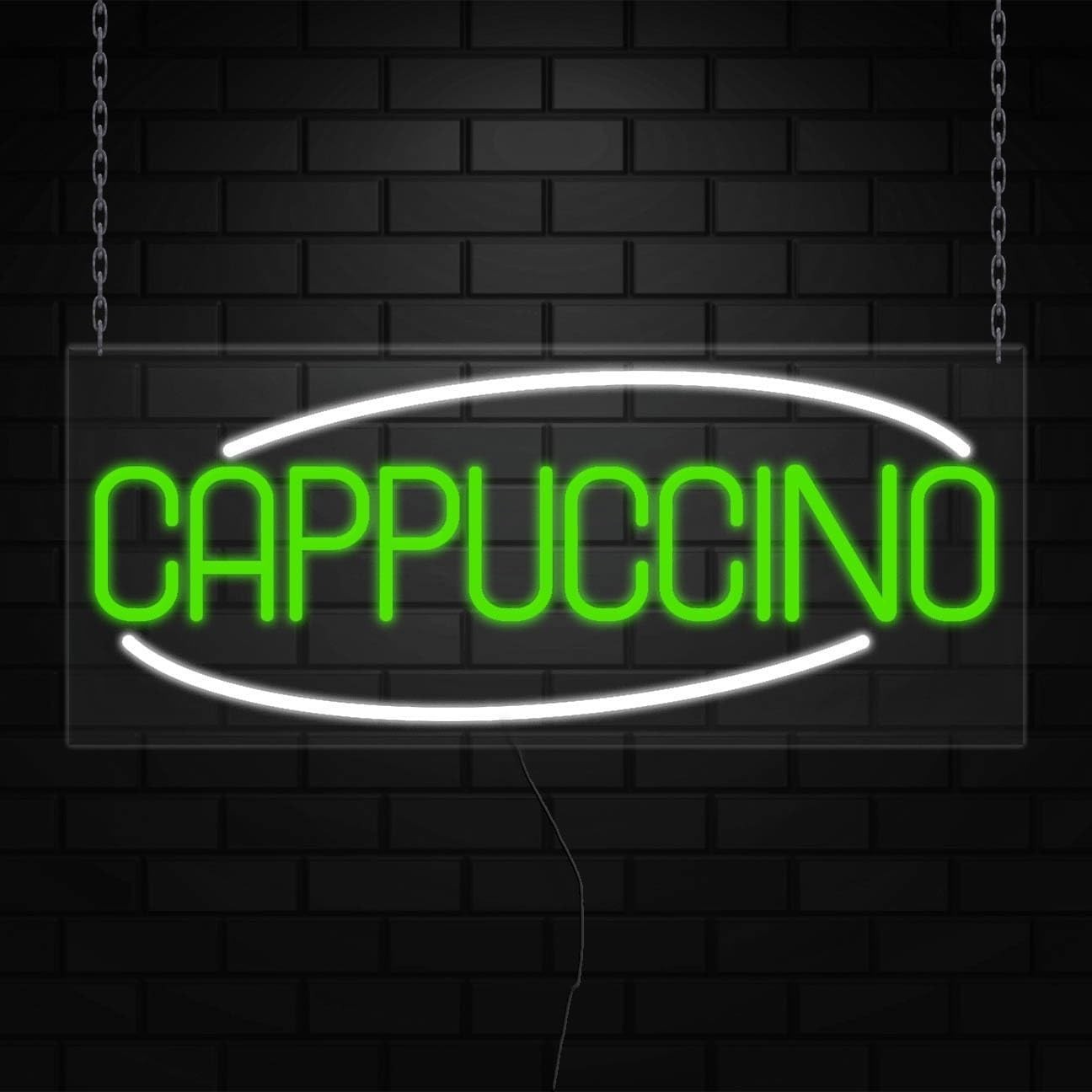 Cappuccino Sign for Business Displays | LED Flex Neon | 32″W x 13″H x 1″D