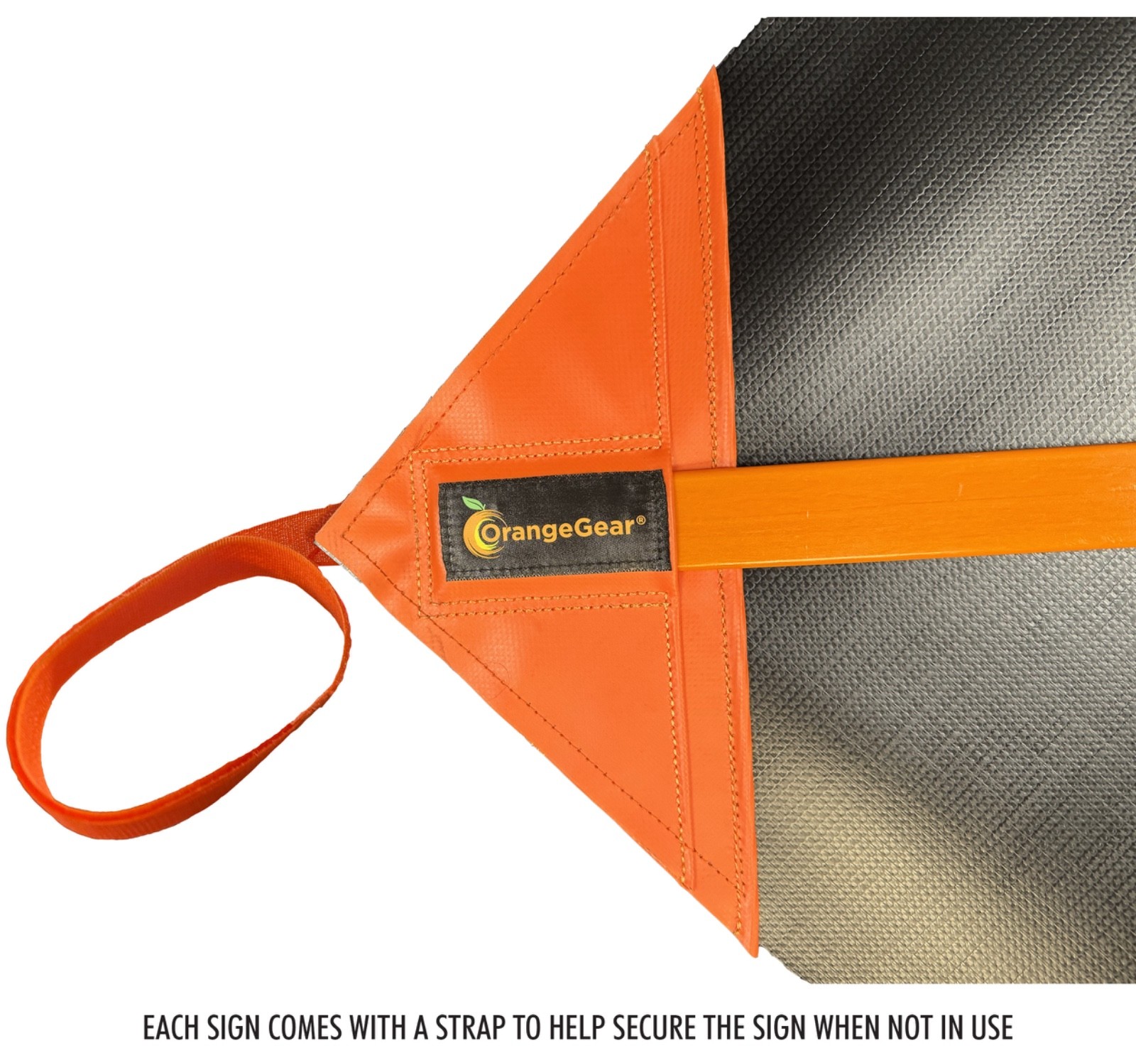 OrangeGear® 36″ x 36″ Custom Non-Reflective Vinyl Traffic Sign & Cross Ribs