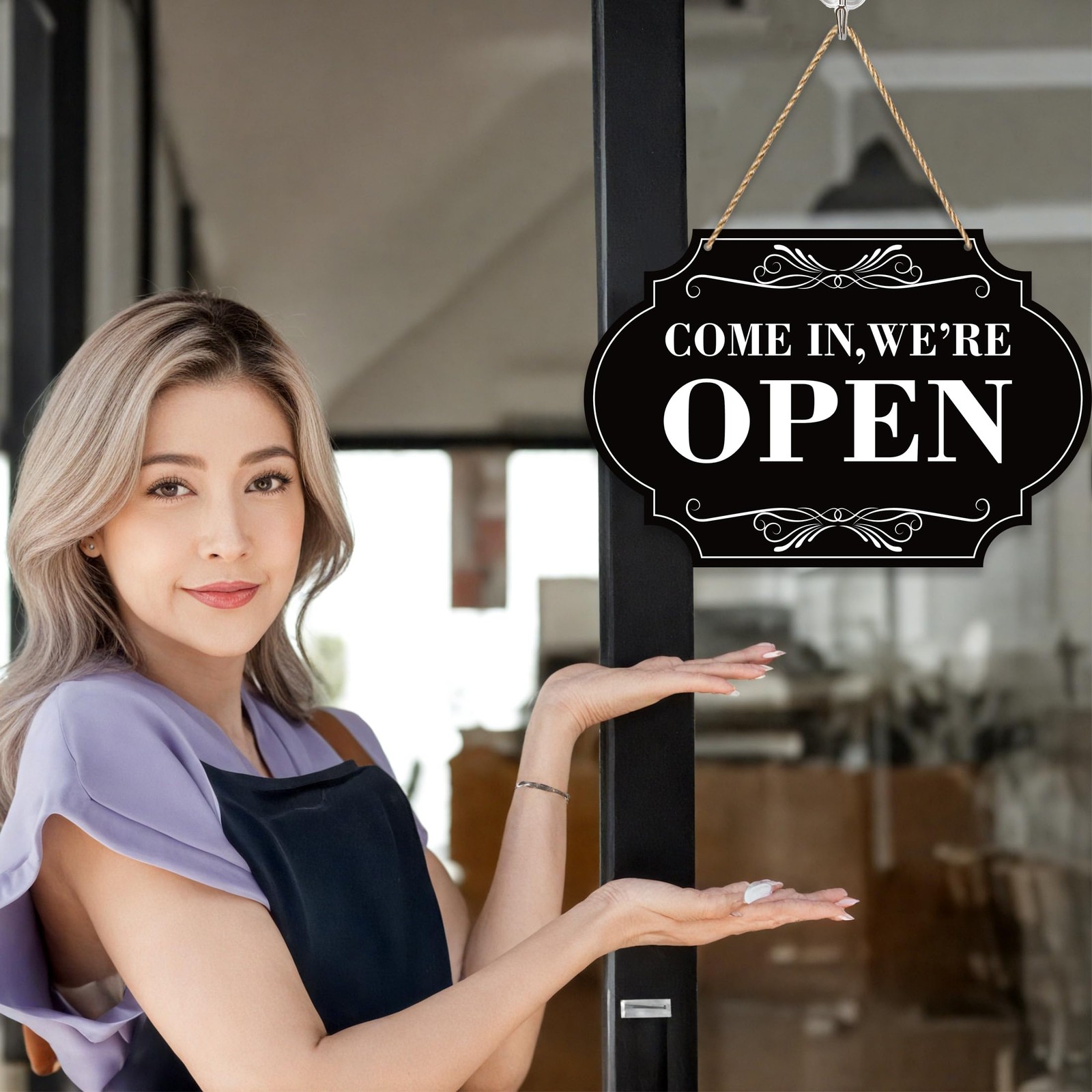 Open Closed Signs for Business, 11×8 Waterproof 11.8IN,