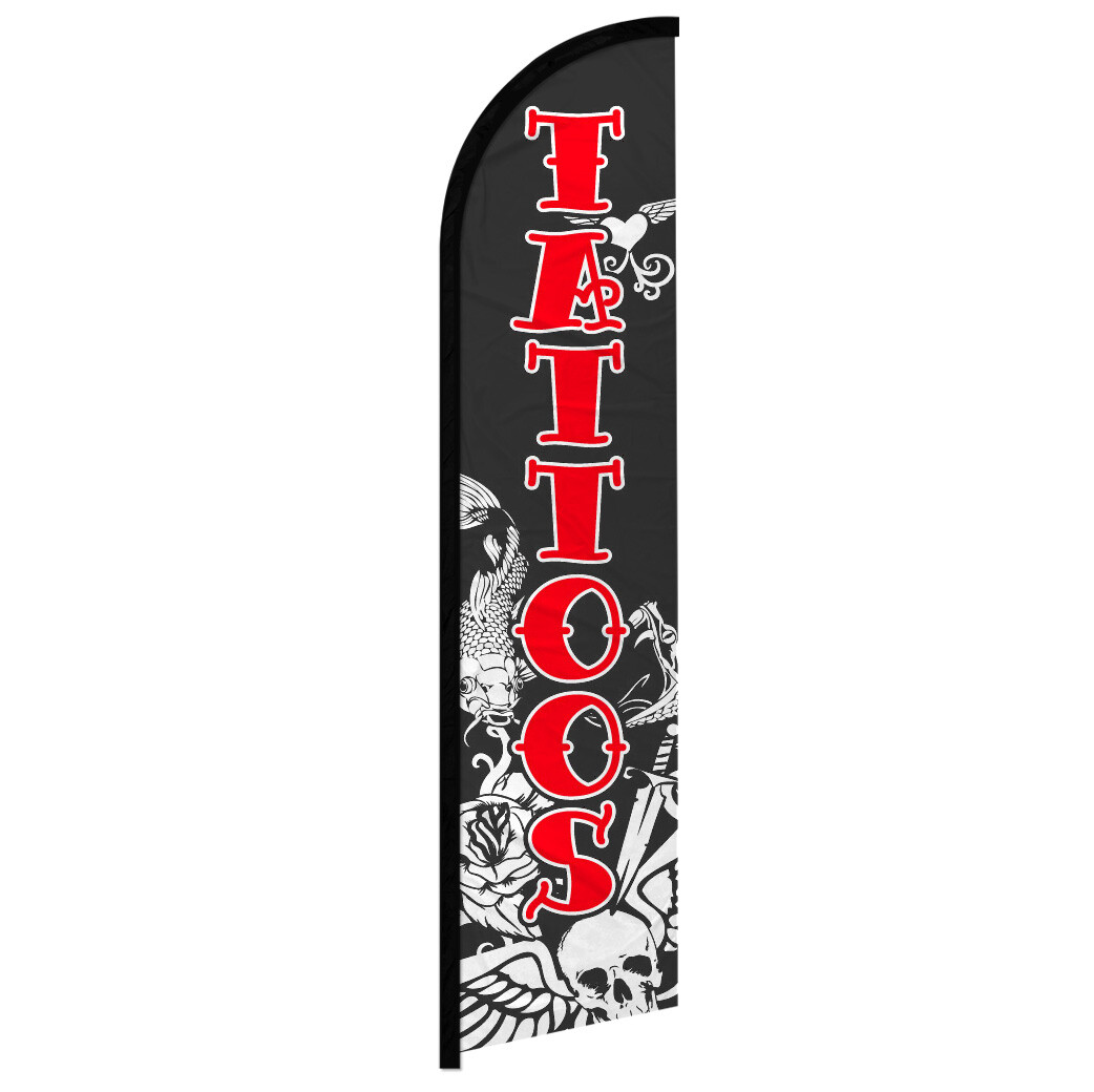 Tattoos Full Curve Windless Swooper Flag Tattoo Shop