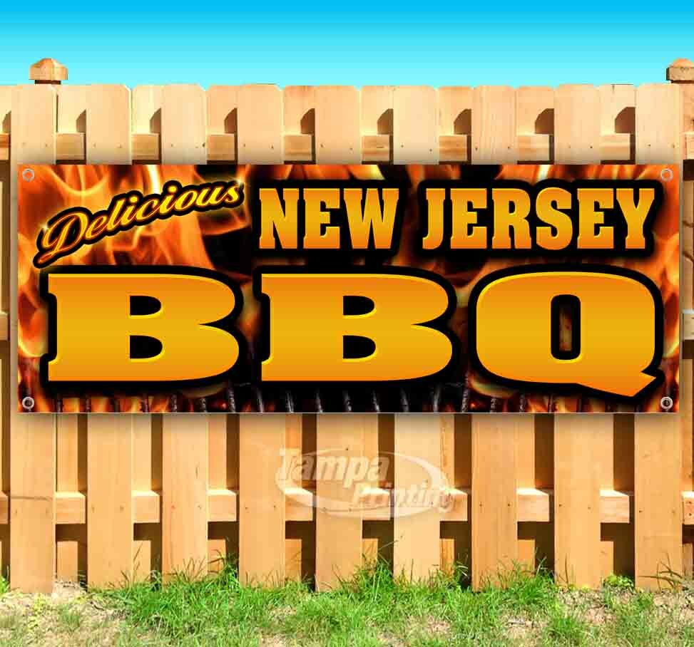 New Jersey BBQ Advertising Vinyl Banner Flag Sign Many Sizes Available USA