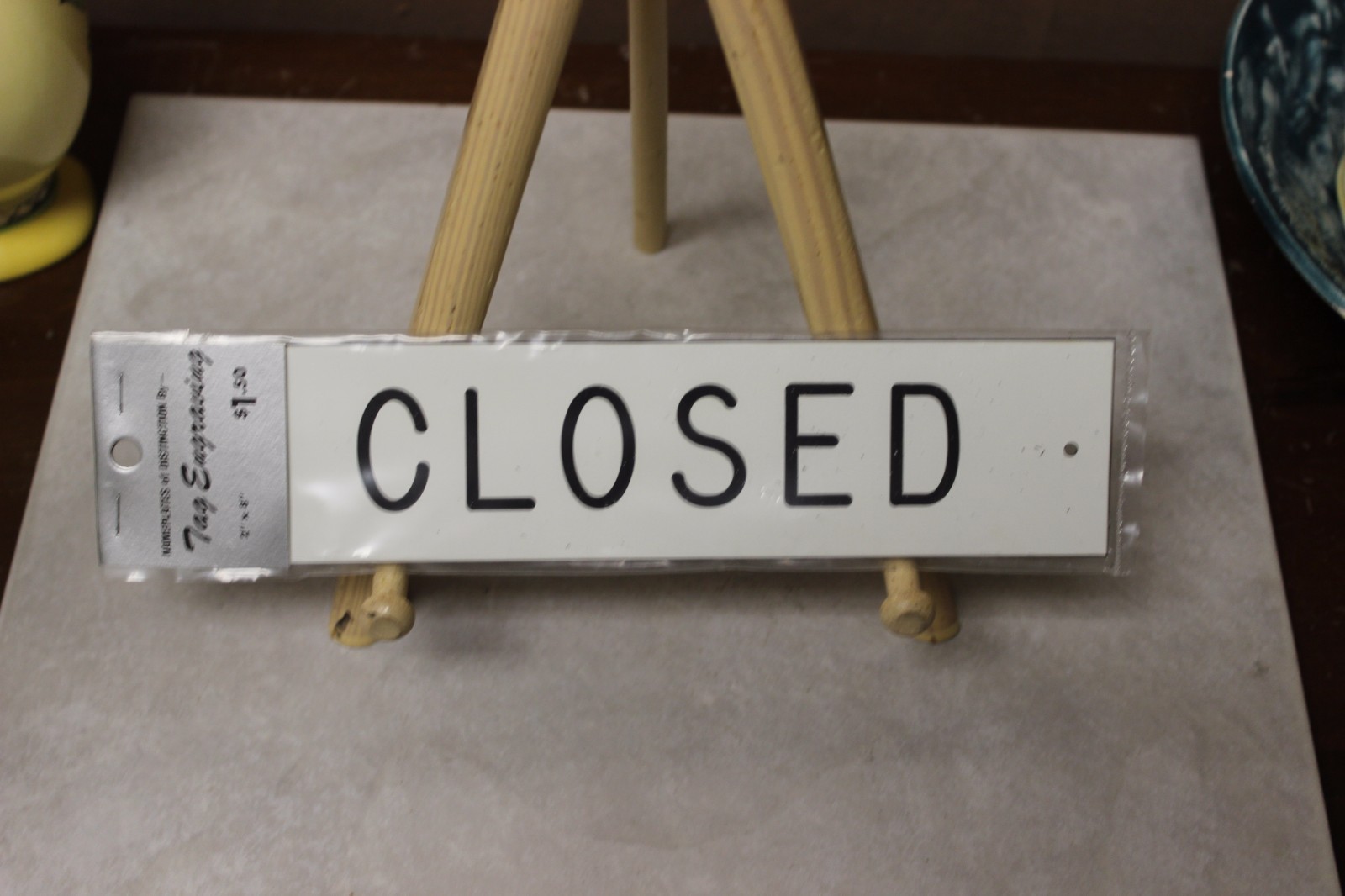 Vinyl Door Sign 2″ x 8″ Engraved “CLOSED”