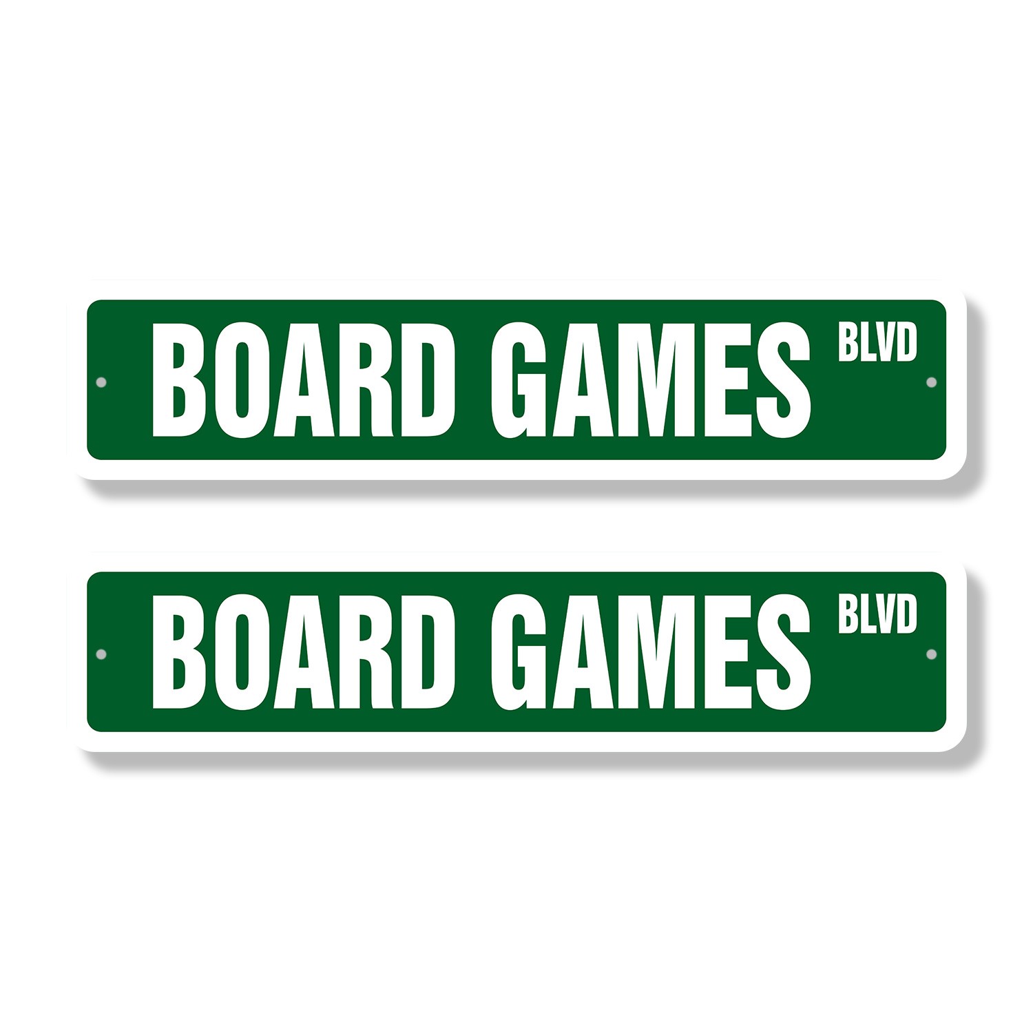 BOARD GAMES Street Sign (2 Pack) player chess checkers lover monopoly