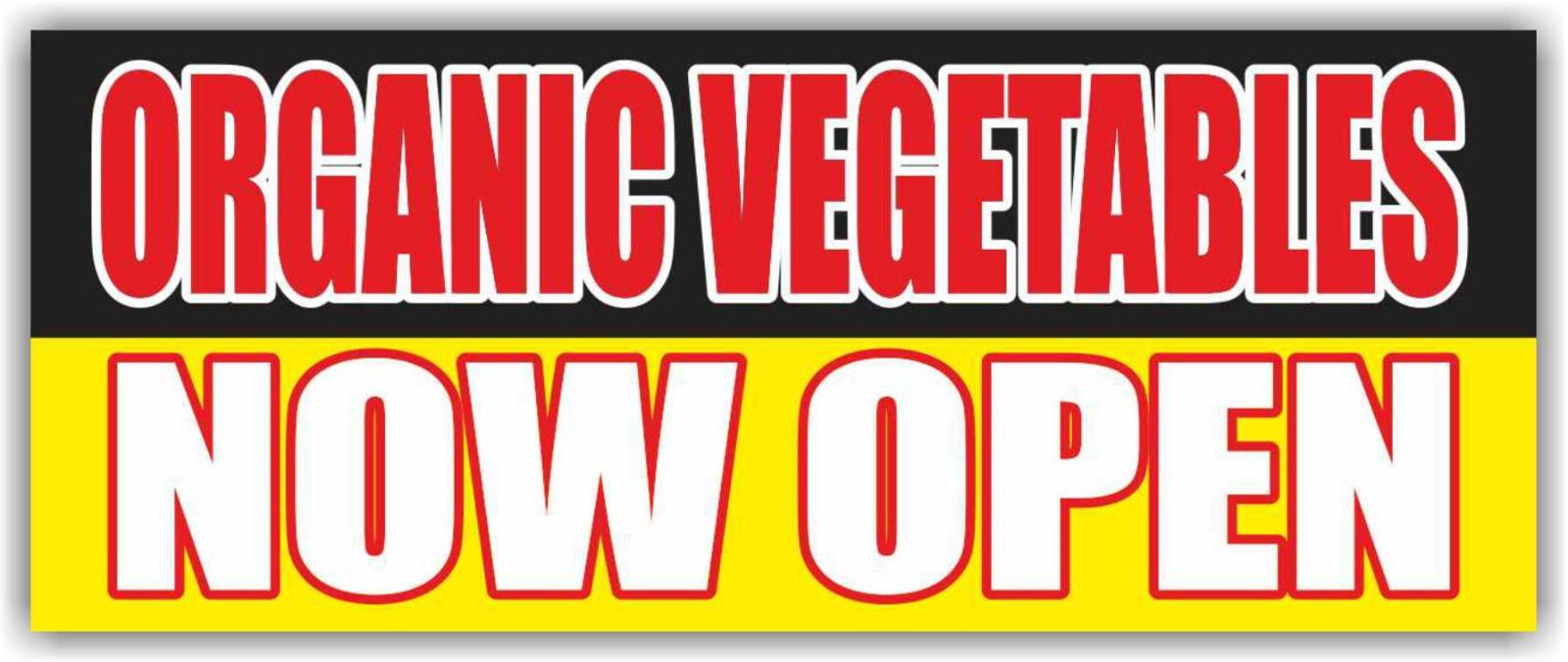 ORGANIC VEGETABLES NOW OPEN Advertising Banner Vinyl Sign Farm Fruits Produce