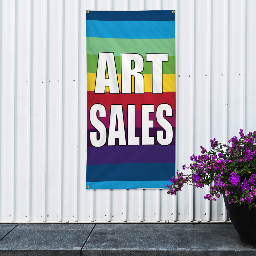 Vertical Vinyl Banner Multiple Sizes Art Deals Business Business Outdoor