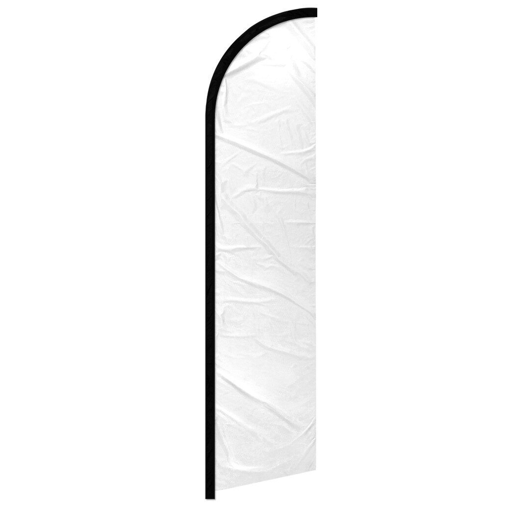 Solid Color White Windless Advertising Swooper Flag White Flag Solid Color
