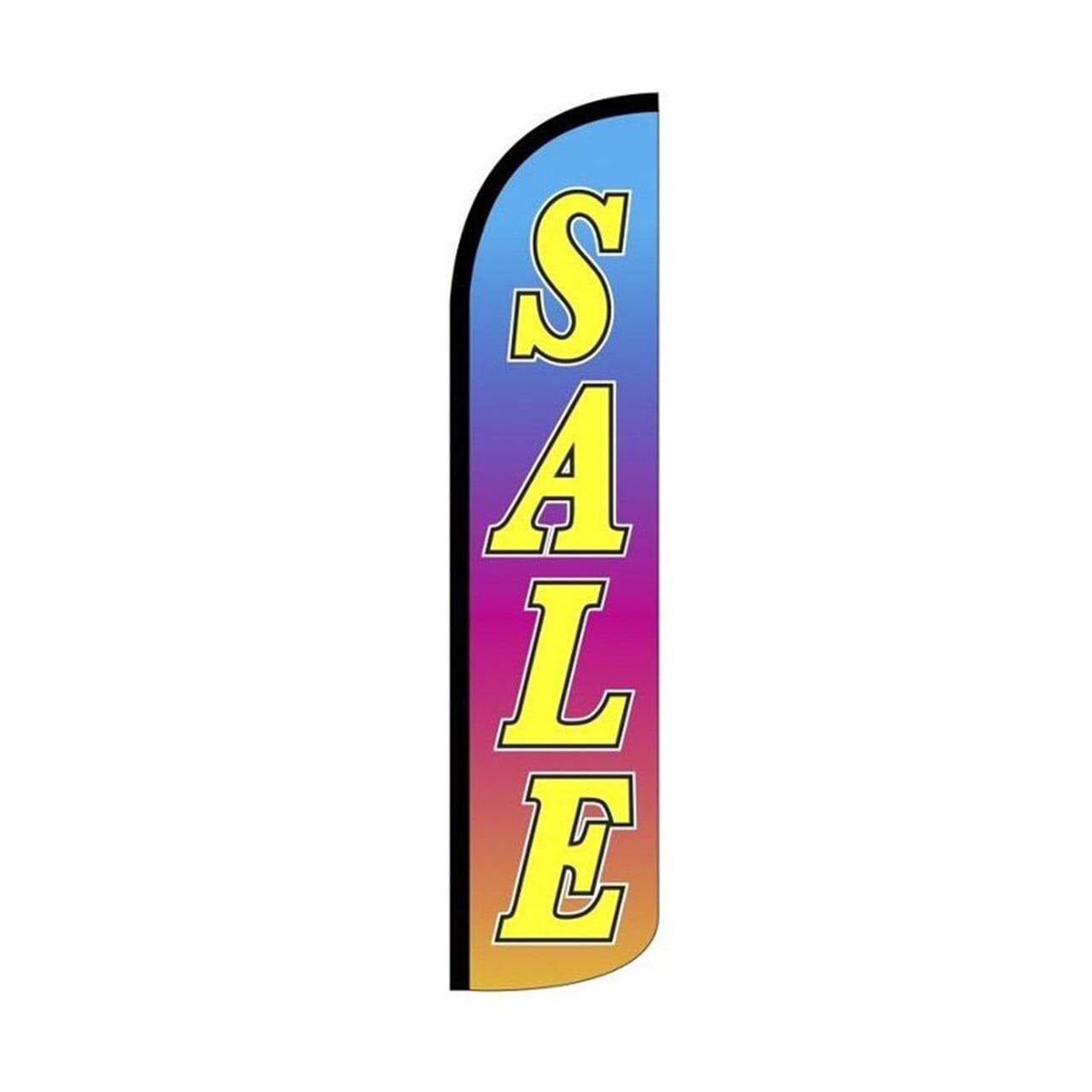 Sale Rainbow Swooper Flutter Windless Feather Flag | 3ft W x 11.5ft Tall