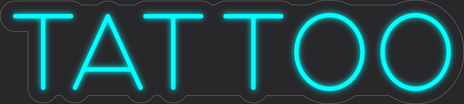 Tattoo Neon LED Sign Business Wall Decor Lighted Store Sign 36 x 8 in.