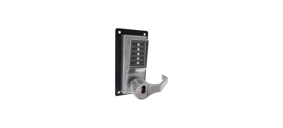LP1000 Series Mechanical Pushbutton Exit Trim, Satin Chrome