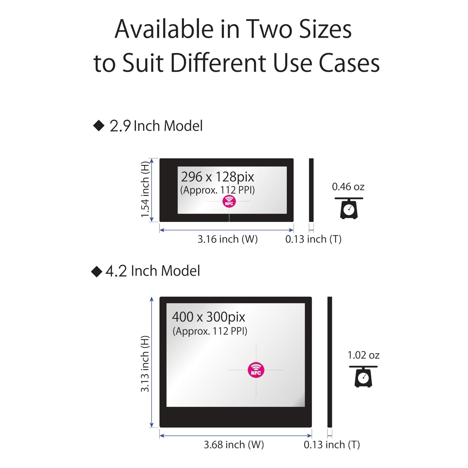 [] EZ Sign NFC -Display – No Battery, Ultra-Thin 0.13”, Rewritable 4-Color Di…