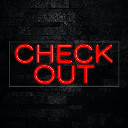 Check Out LED Neon Sign 30″L x 12″H #30219