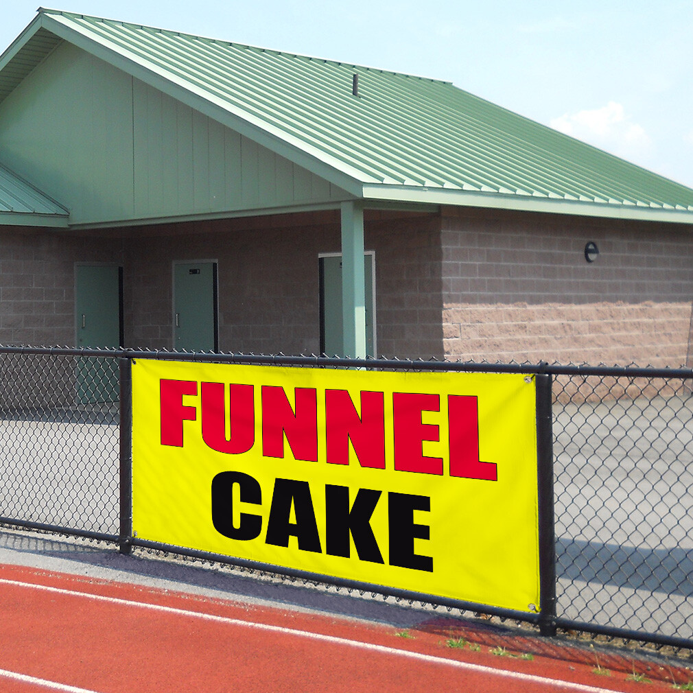 Vinyl Banner Multiple Sizes Funnel Cake Food Fair Promotion Business Outdoor