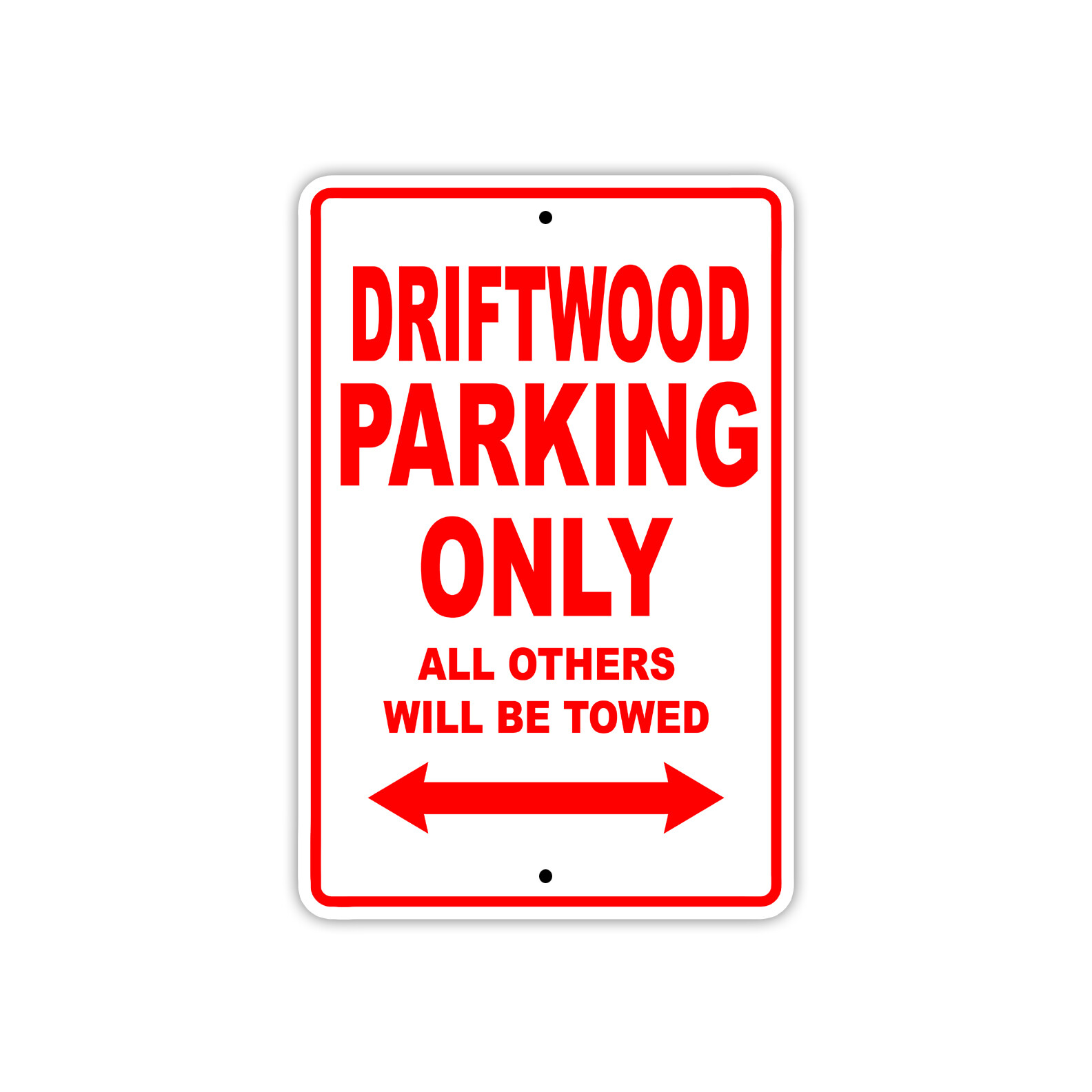 Driftwood Parking Only Boat Ship Art Notice Decor Novelty Aluminum Metal Sign