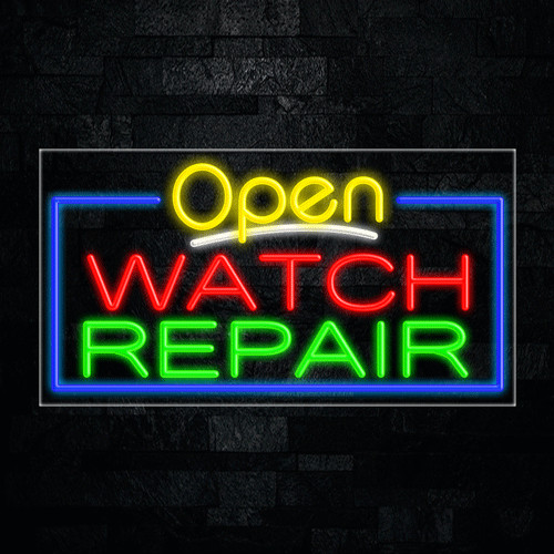 Watch Repair LED Neon Sign 33″L x 18″H #35904