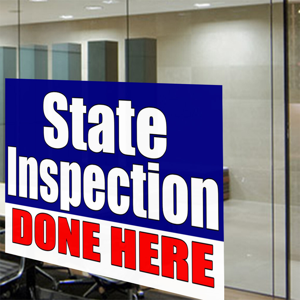 Decal Stickers State Inspection Done Here Promotion Business Store Sign Label