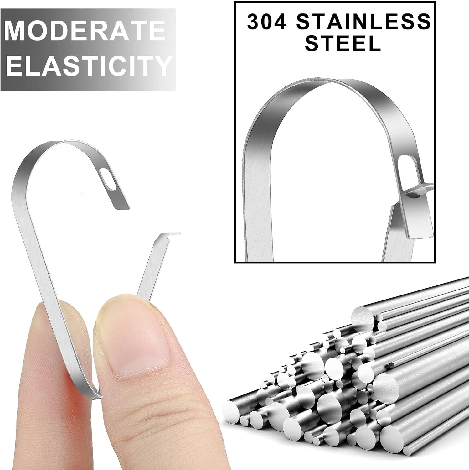30 Pcs Real Estate Sign Clips for Hanging Signs, Stainless Steel Rider