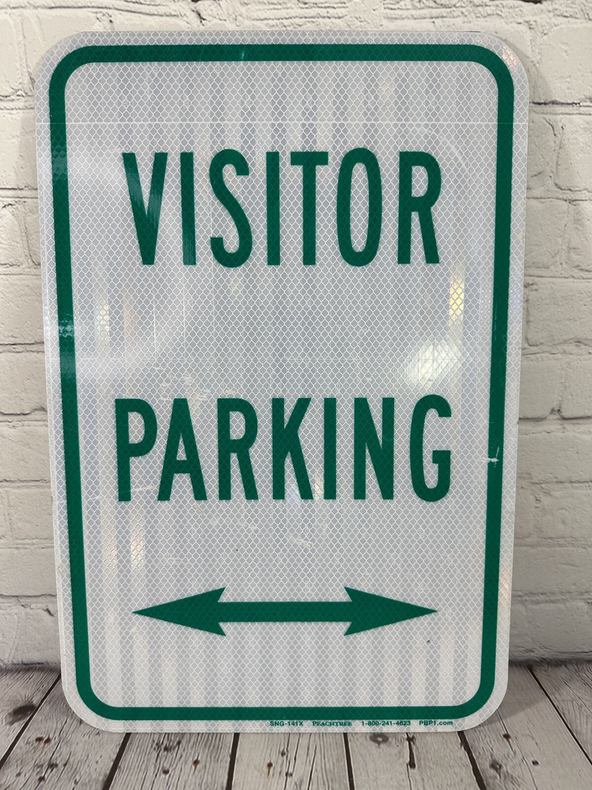 Visitor Parking Double Arrows 12” x 18” Metal Sign Heavy Duty Made In USA NEW!