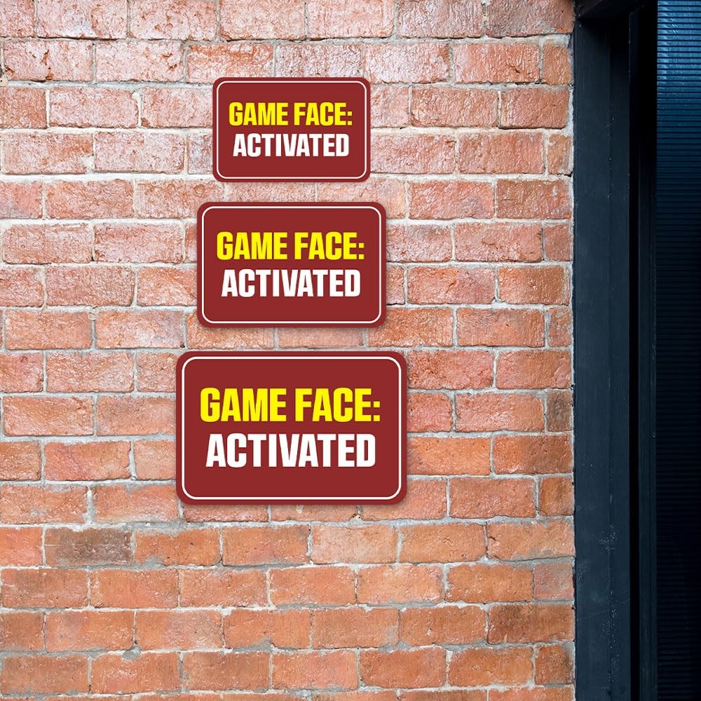 Classic Framed Plus Game Face: Activated Door or Wall Sign | Funny Sporty Teen