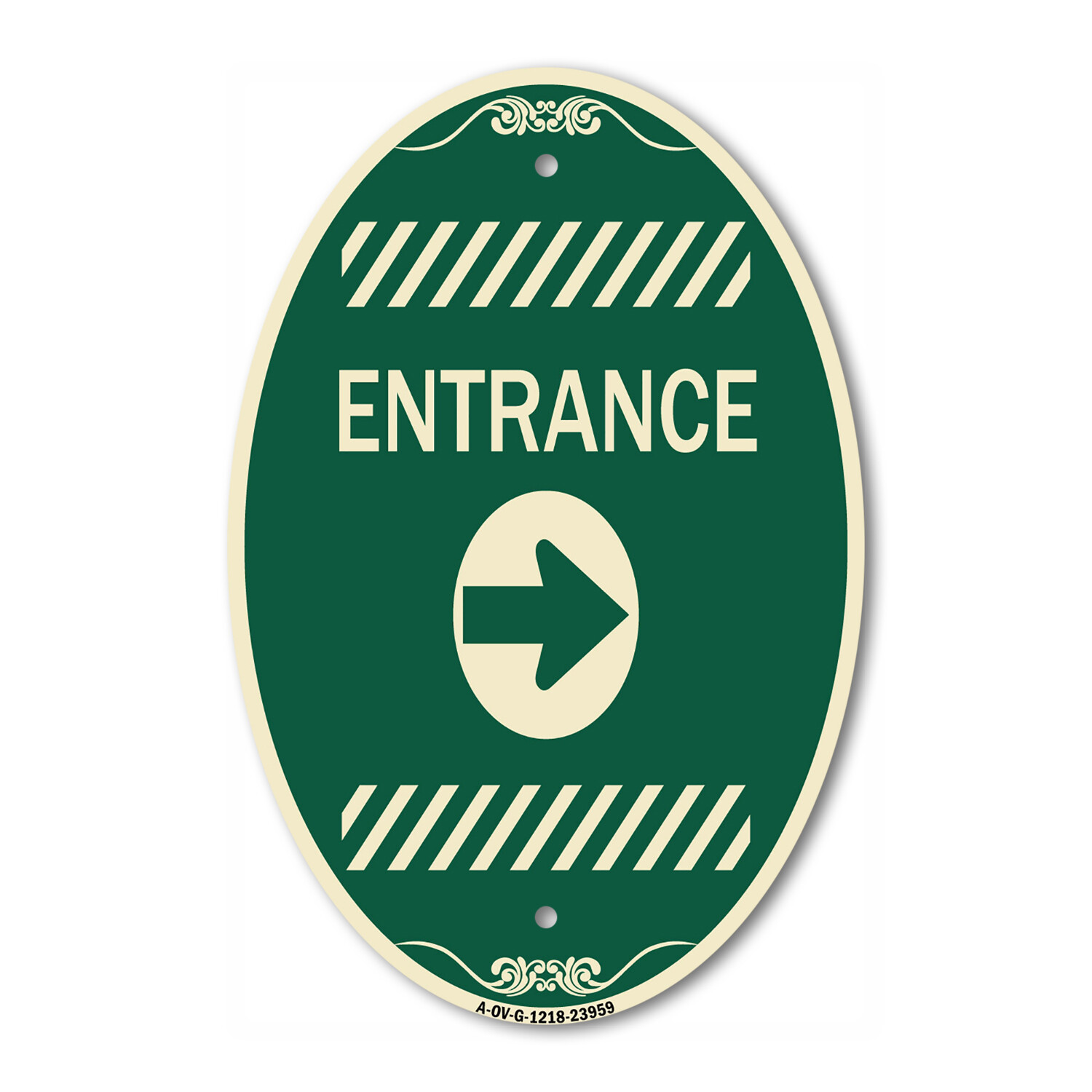 Flex Post Entrance with Right Arrow Decal Only for Flex Paddle 12″ x 18″